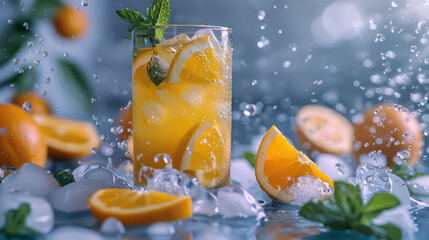 Refreshing orange smoothie: a summer fruit boost. 