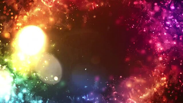 abstract firework background with free space on dark background with space for text. seamless looping overlay 4k virtual video animation background