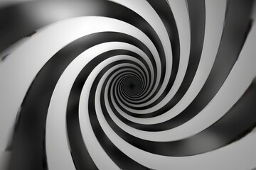 Hypnotic Black and White Spiral Illusion