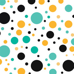 a colorful background with circles and dots that say 