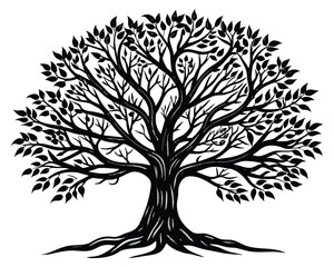 Tree silhouette icon vector illustration