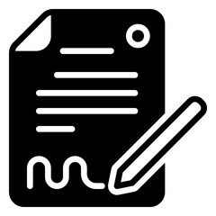 Contract icon, glyph icon style