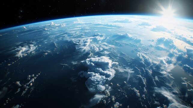 You stare out into the vastness of space transfixed by the sight of a planet swirling with clouds and storms. Its a surreal and humbling experience from the safety of the space station..