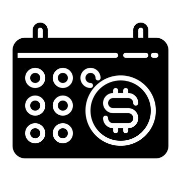 payment day icon, glyph icon style