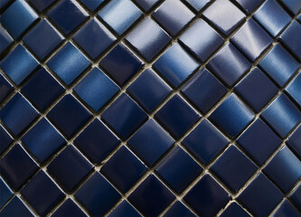 Old blue mosaic tiles