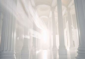 Serene Light in Classic Architecture Hall