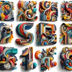 Vibrant Abstract Colorful Sculptures Captivating Art
