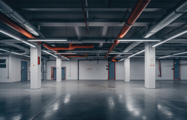 Spacious Underground Parking Facility Design