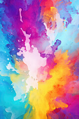 Vivid Spectrum Watercolor Creative Abstract