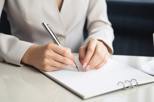 Professional Businesswoman Crafting Her Agenda