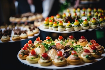 Elegant Appetizers at Upscale Catering Event