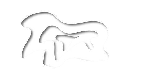 Vector blank 3d landscape white papercut topography geometric element light modern design. creative concept pattern style art wallpaper abstract background.