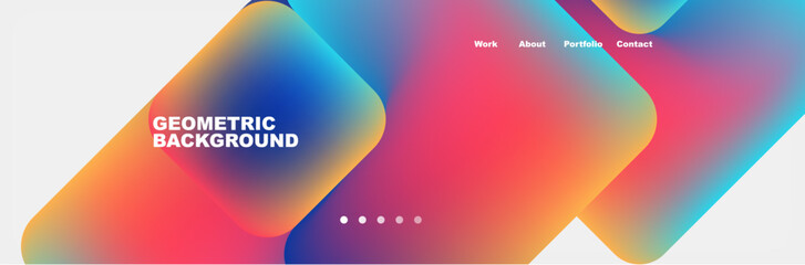 A vibrant geometric background featuring a rainbow of colors including amber, orange, magenta, and electric blue circles. Reminiscent of a DVD or blank media with a macro photography style font
