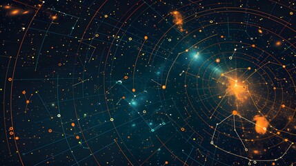 Obraz premium Design a star map with an ultra-modern look 