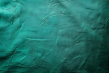 Abstract Turquoise Textured Backdrop With Crumpled Surface Details