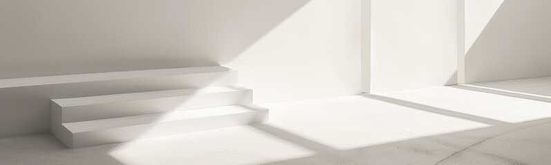 Minimalist Interior Design with Dramatic Light and Shadows