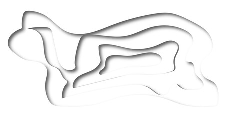 Vector blank 3d landscape white papercut topography geometric element light modern design. creative concept pattern style art wallpaper abstract background.