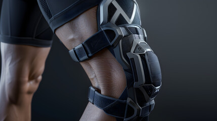 Modern, Adjustable, Hinged RX Knee Brace Providing Enhanced Support and Comfort - obrazy, fototapety, plakaty