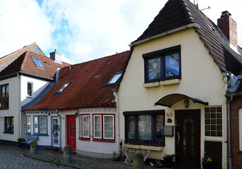 Fototapeta na wymiar Historical Building in the Old Town of Eckernförde, Schleswig - Holstein