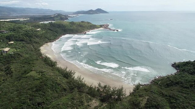 Aerial view of Praia do Rosa (Rosa Beach) - Imbituba, Santa Catarina, Brazil