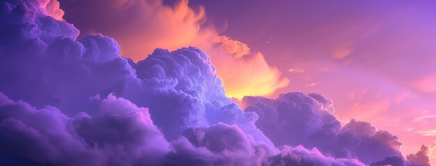 Dramatic Cloudscape with Vibrant Sunset Colors - obrazy, fototapety, plakaty