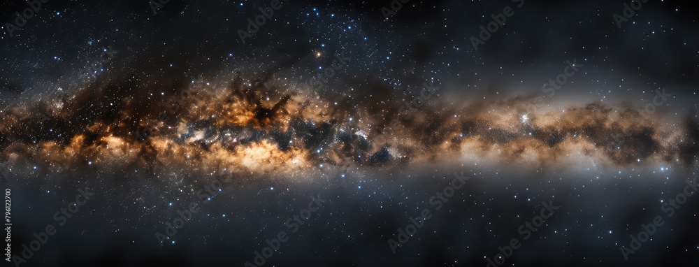 Canvas Prints Majestic Milky Way Galaxy Panoramic View