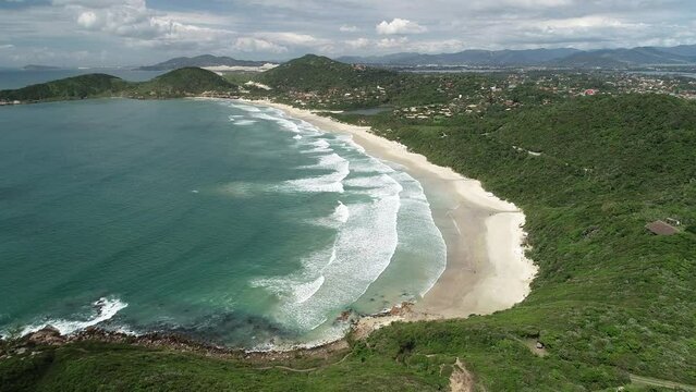 Aerial view of Praia do Rosa (Rosa Beach) - Imbituba, Santa Catarina, Brazil