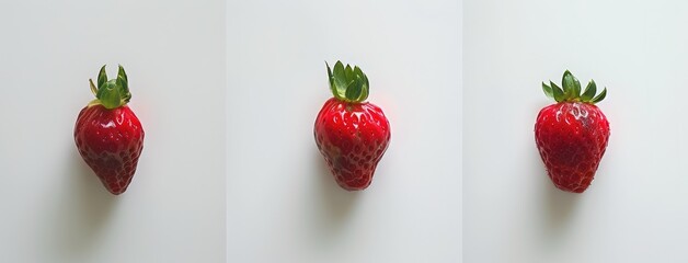 Fresh Strawberries Isolated on White Background