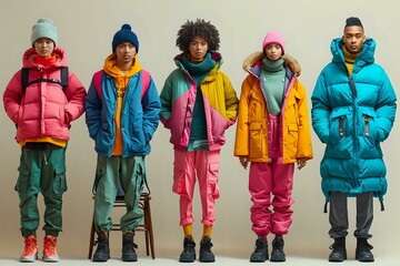 Fashion Illustration: Five Unique Characters in Stylish Attire