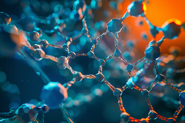 microscopic view of a synthetic polymer used in biomedical engineering, highlighting the intersection of chemistry and medicine