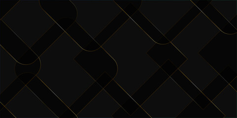 Black rectangles abstract tiles design vector  - obrazy, fototapety, plakaty