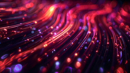 Glowing data cables transferring information background Glowing data cables transferring...