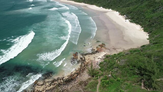 Aerial view of Praia do Rosa (Rosa Beach) - Imbituba, Santa Catarina, Brazil