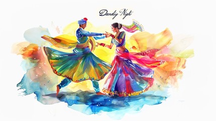 Dandiya night celebration on navratri.