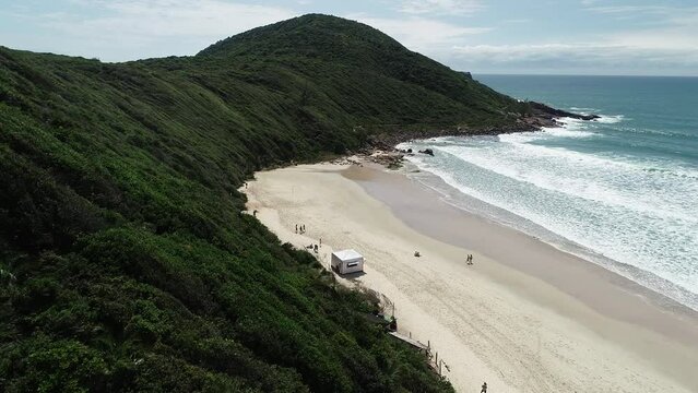 Aerial view of Praia do Rosa (Rosa Beach) - Imbituba, Santa Catarina, Brazil