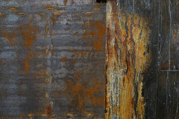 Iron, rusty texture.