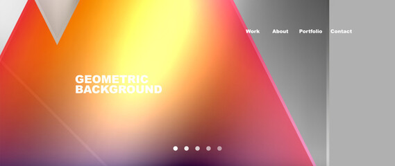 A geometric background with a gradient of colors ranging from amber to magenta. The rectangle shapes create a modern and vibrant design suitable for an office application software or gadget