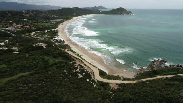 Aerial view of Praia do Rosa (Rosa Beach) - Imbituba, Santa Catarina, Brazil