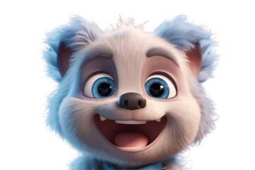 Obraz premium Happy furry and cute baby dog on Transparent Background PNG