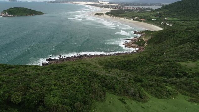 Aerial view of Praia do Rosa (Rosa Beach) - Imbituba, Santa Catarina, Brazil