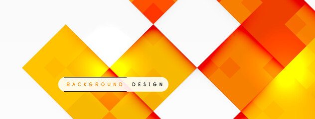 a colorful background with yellow and orange squares on a white background . High quality