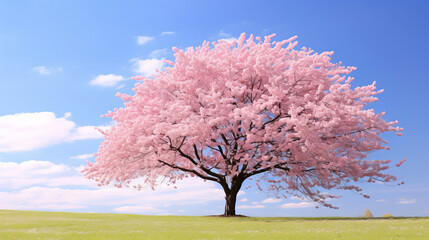 Naklejka premium tree in bloom in spring.