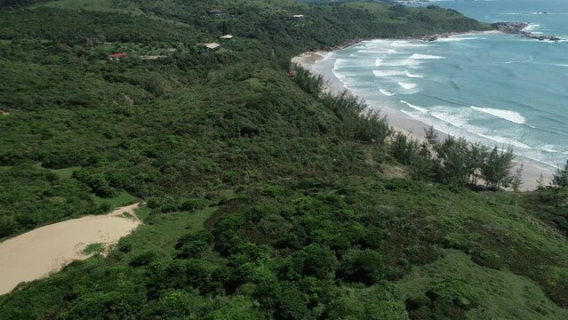 Aerial view of Praia do Rosa (Rosa Beach) - Imbituba, Santa Catarina, Brazil