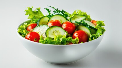 Fresh Summer Salad with Ripe Tomatoes and Crisp Greens.