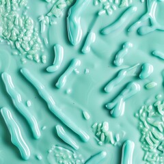 Probiotic Lactobacillus Plantarum Culture on Light Teal Background