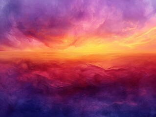 An abstract backdrop with a sunset color scheme gently shifts from deep orange to dusky purple
