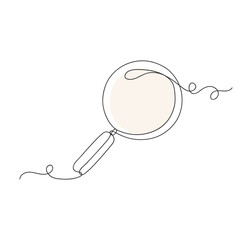 Magnifying glass search symbol isolated vector illustration.