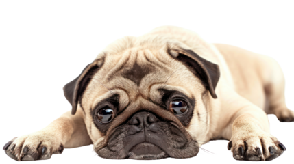 Puppy chews old books ,Isolated on white background