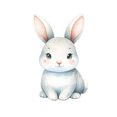 Fototapeta premium Soft Watercolor Bunny Illustration 