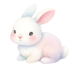 Soft Watercolor Bunny Illustration
